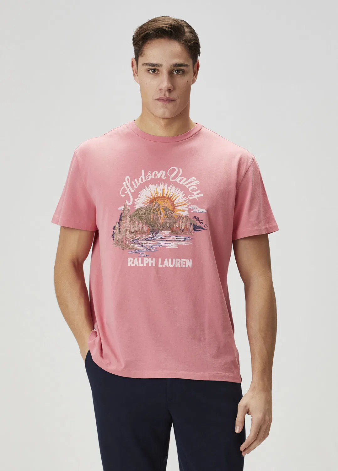 Футболка с принтом Polo Ralph Lauren, pink