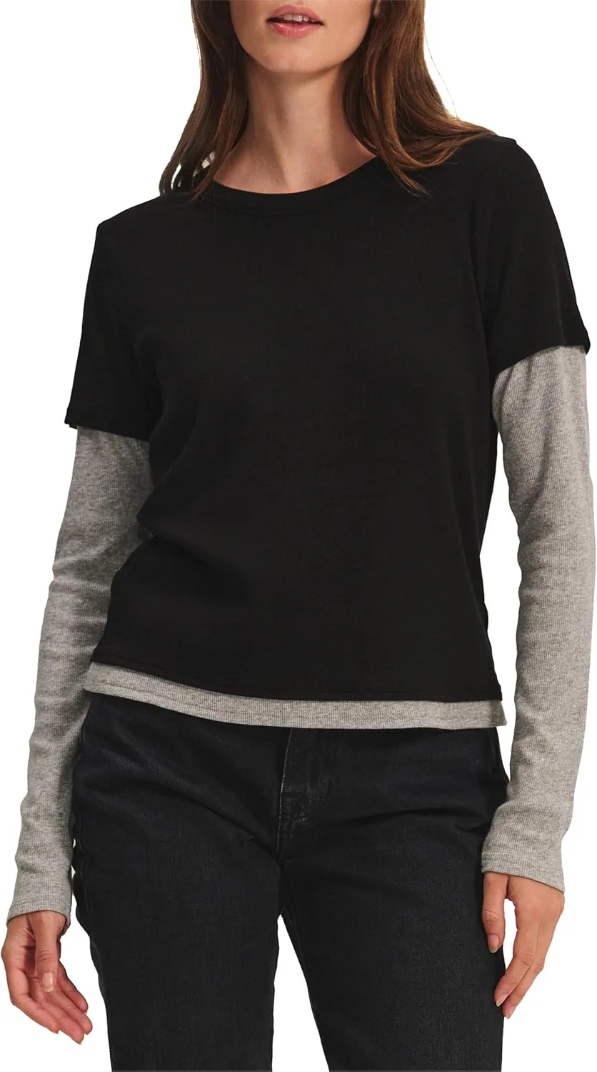 

Женская футболка Velvet by Graham & Spencer Bronson Modal Rib