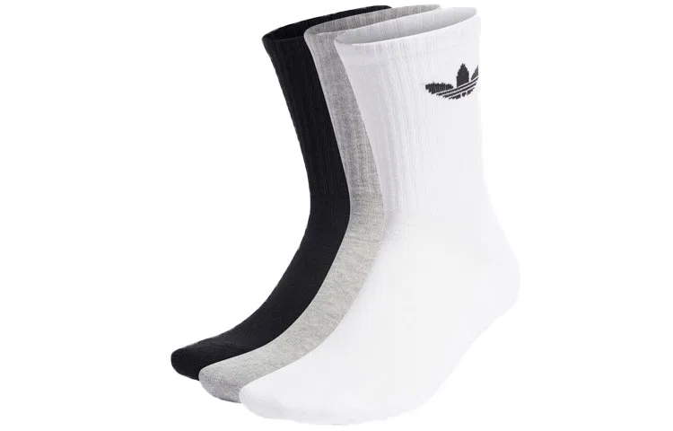 Носки Adidas Originals, 3 пары, Black/Gray/White