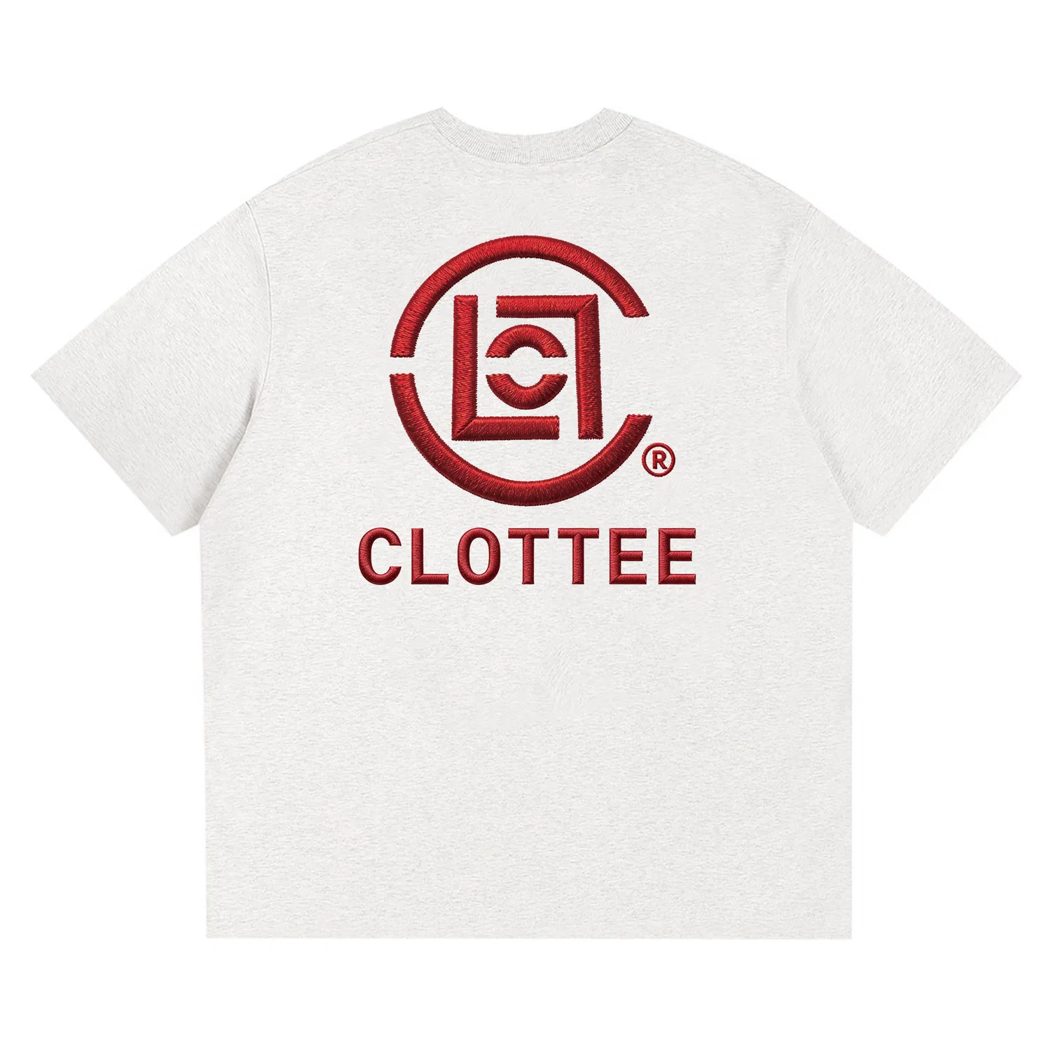 Детская футболка с вышивкой CLOT, White Heather Gray