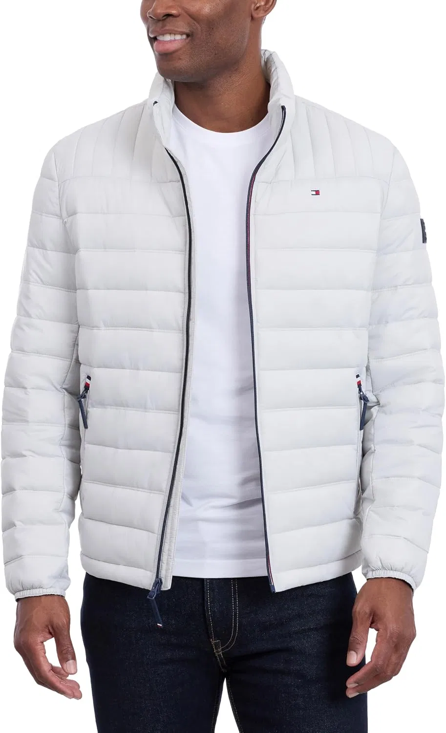 Мужская куртка-пуховик с вышитым логотипом Tommy Hilfiger, Ice — фото 4
