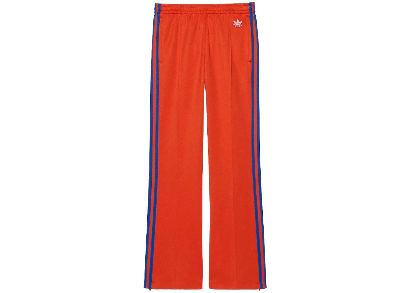Женские спортивные штаны из хлопкового трикотажа Gucci x Adidas, Orange/Blue