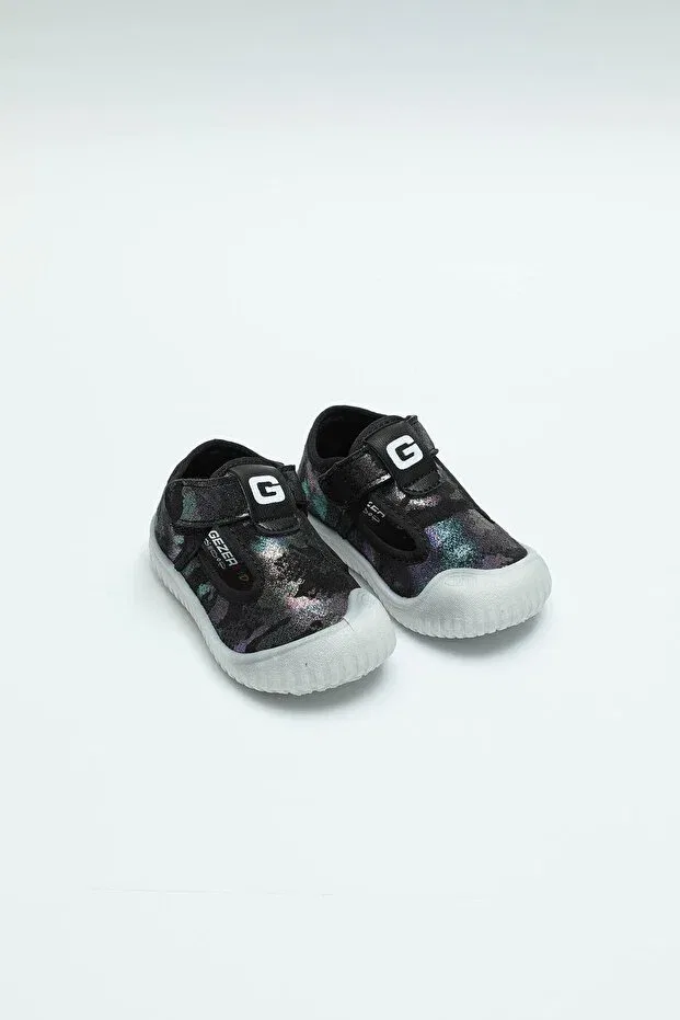 Детские туфли для девочек из текстиля Gezer, Black — фото 3
