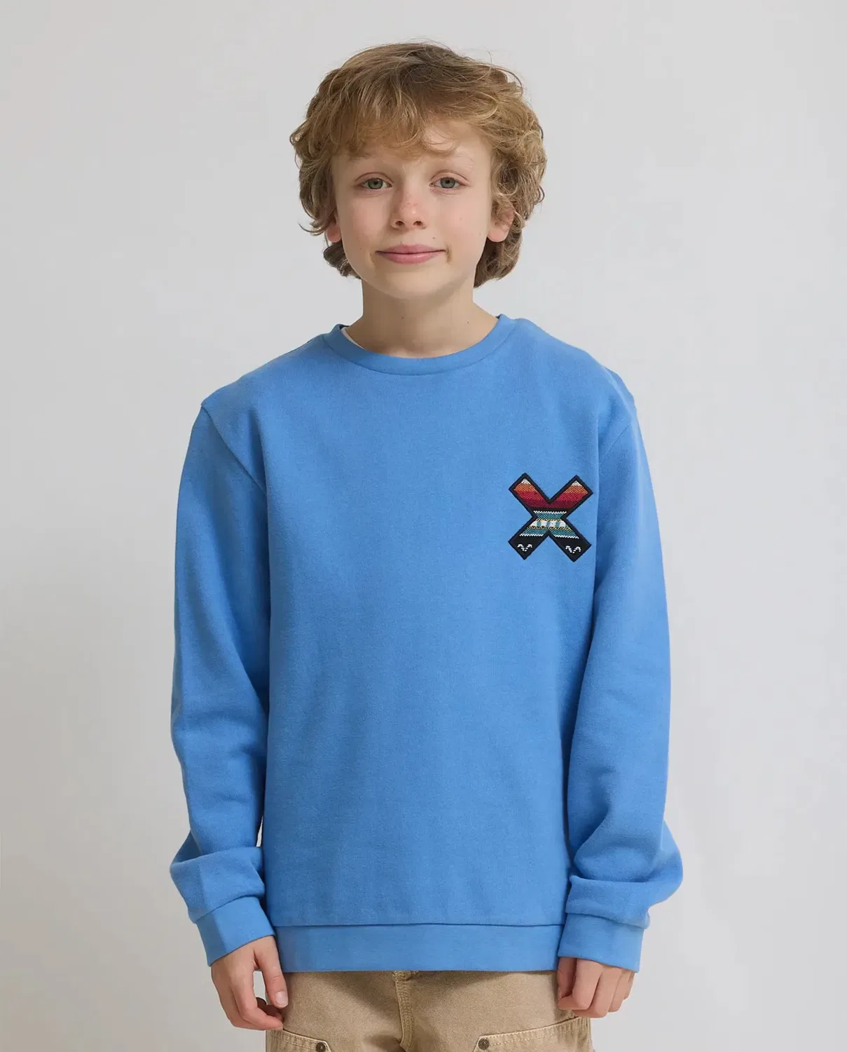 Детская худи для мальчиков с вышивкой Classic Jay Blue Blue Banana, Azul Claro