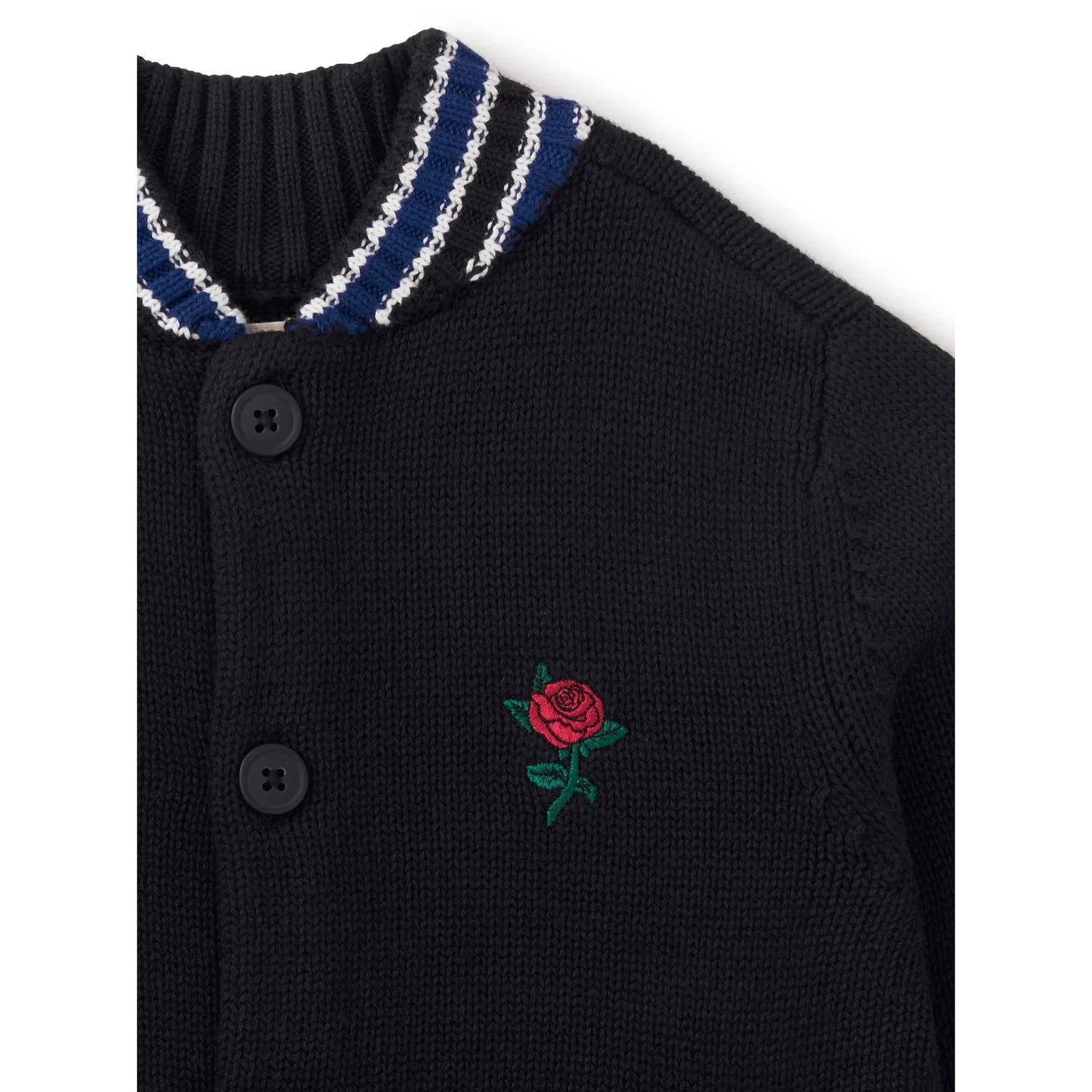 Детский свитшот-бомбер с вышивкой Bomber Sweater Tea Collection, Jet Black — фото 2