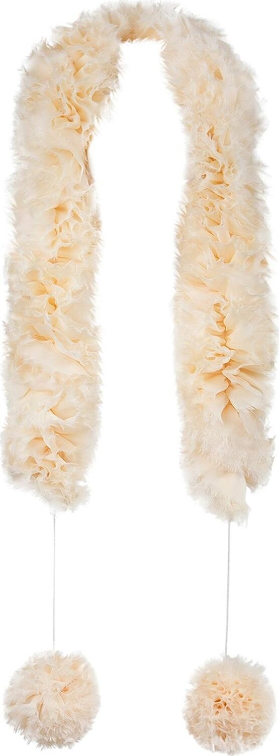 

Шарф Gucci Silk Ruffle Scarf Ivory, слоновая кость