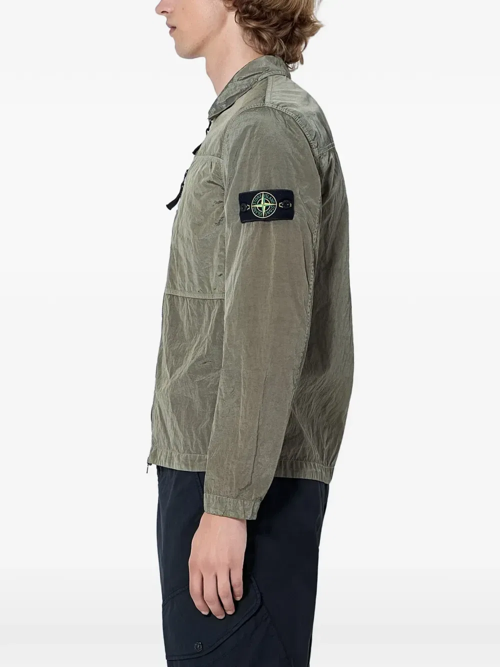 Куртка на молнии с накладными карманами Stone Island, зеленый — фото 2