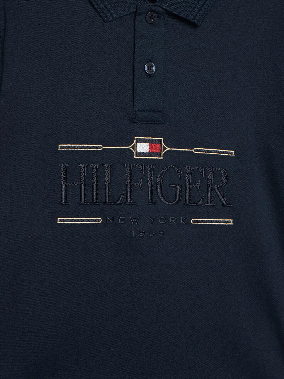 Поло стандартного кроя для мальчика Icons Tommy Hilfiger, темно-синий — фото 3