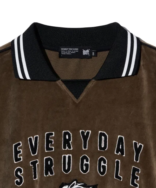 Свитшот с велюровым воротником, Kids velour collar crewneck, Brownbreath Kids, коричневый — фото 4