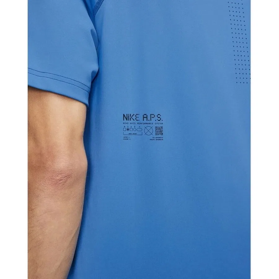 Футболка спортивная с коротким рукавом Dri-Fit Adv A.P.S. Nike, Синий — фото 4