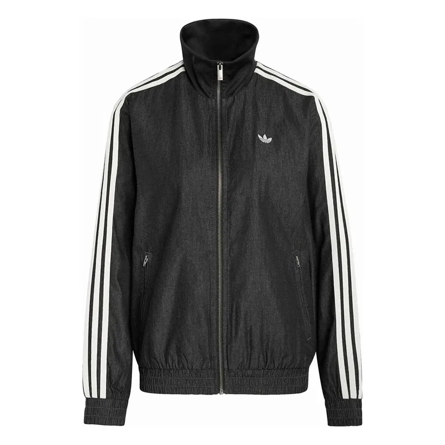 Женская куртка из денима с воротником-стойкой Adidas DENIM FB TT, Черный