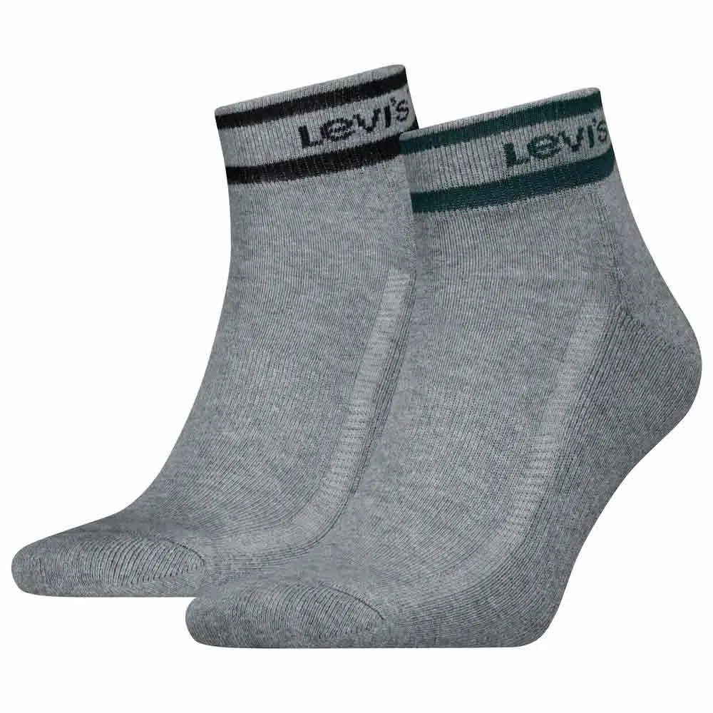 Женские носки с поддержкой свода стопы Sport Stripe Quarter Levi's, Grey