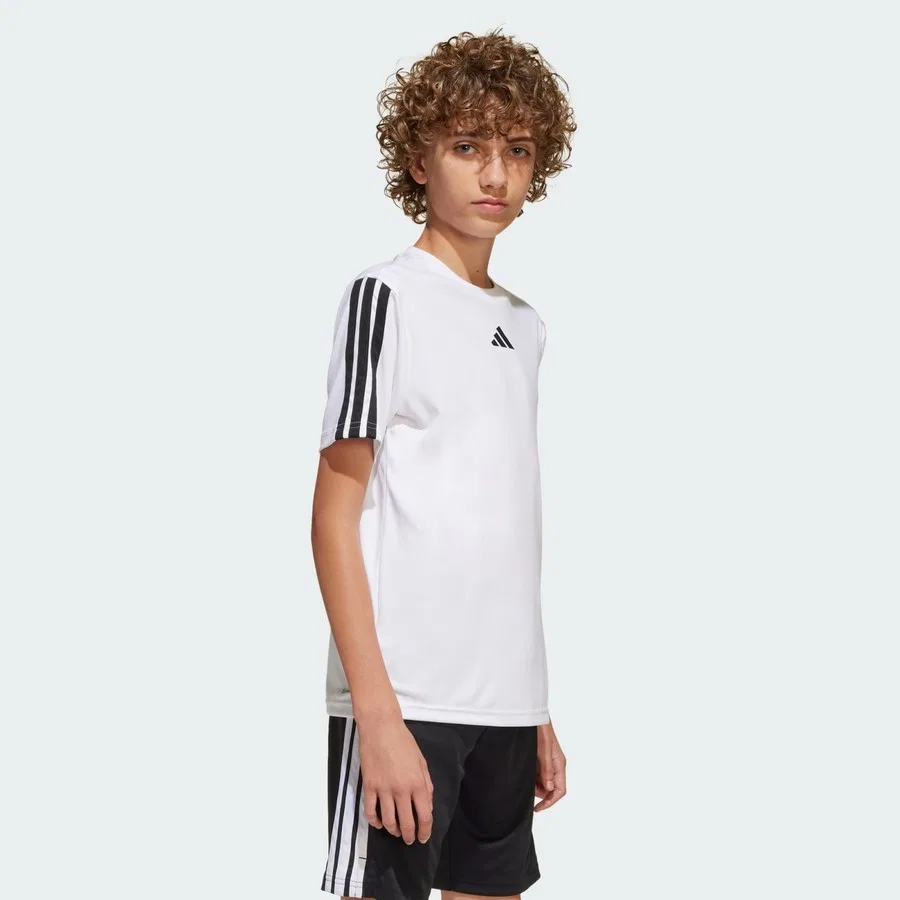 Детская футболка с принтом 3-Stripes Sportswear JJ1033 Train Essentials adidas, Бело-черный