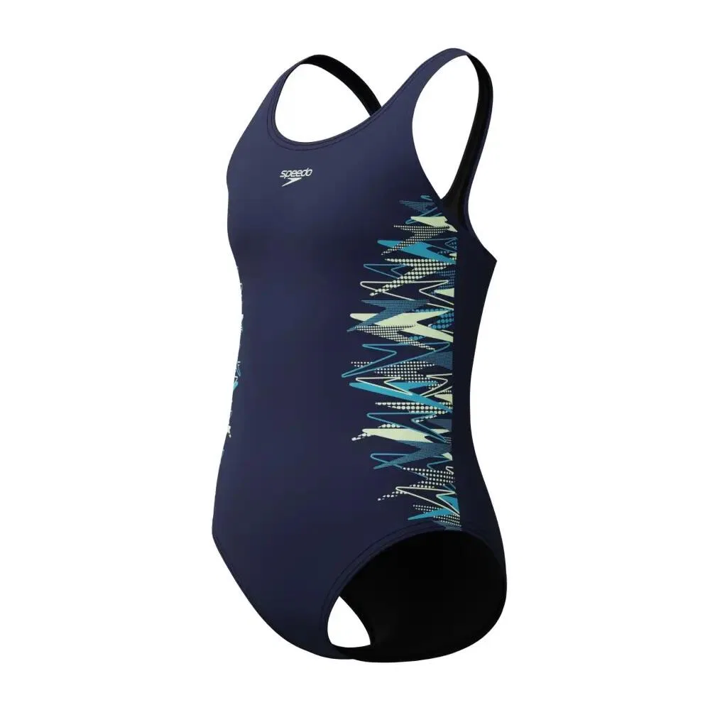 Детский купальник для девочек Placem Muscleb Speedo, Kosmosblau Grun — фото 3