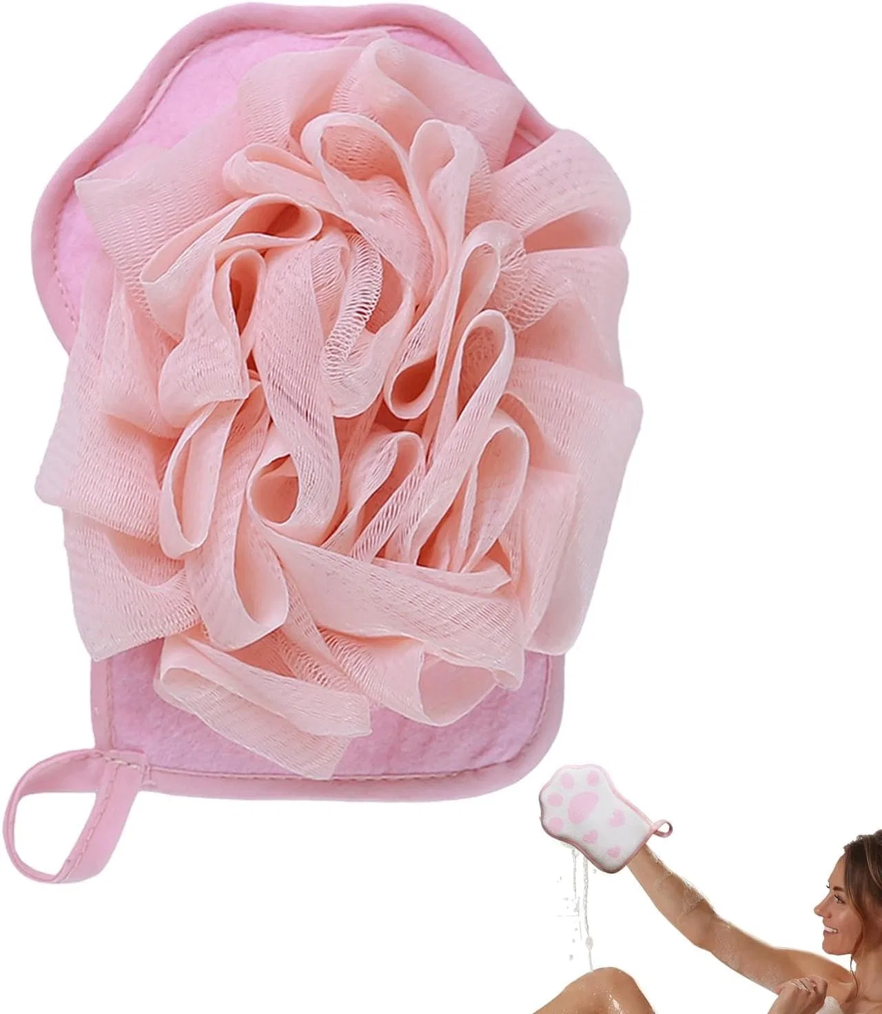Скраб-перчатка для тела, Generic, 17.3x13.5 см, Rose