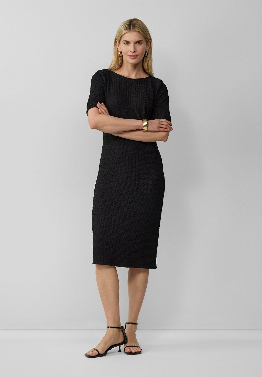 

Платье-футляр MIT KNOTENDETAIL - Jersey dress s.Oliver BLACK LABEL, черный