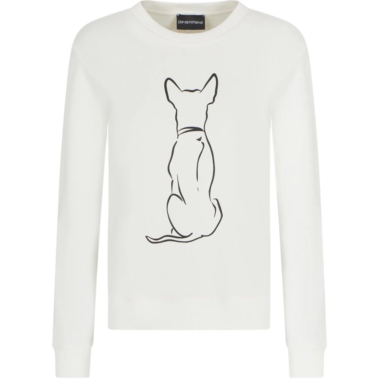 Женский свитшот с принтом We Love Dogs #27 EMPORIO ARMANI, White