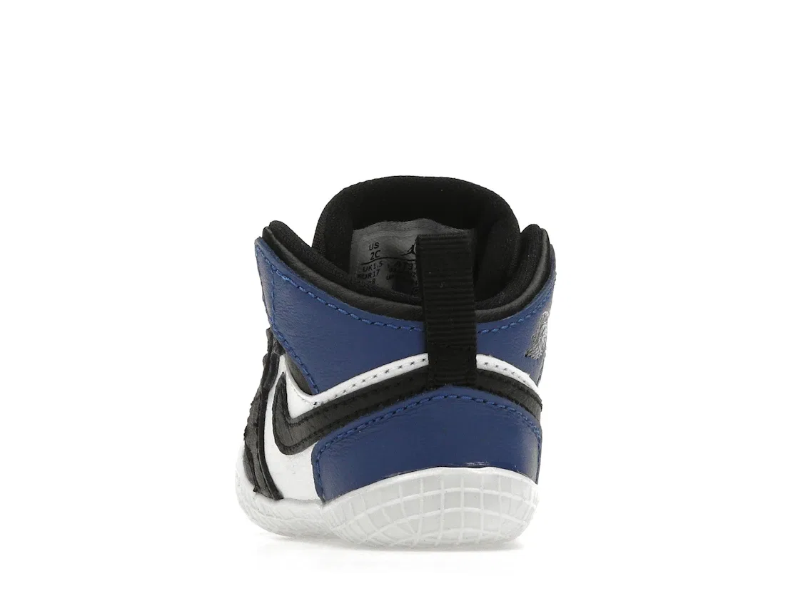 Детские пинетки-кроссовки с длинным рукавом Jordan 1 Crib Bootie Jordan, Black/White-Varsity Royal — фото 4