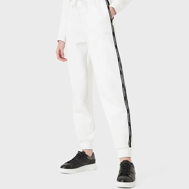 Женские спортивные брюки из трикотажа EMPORIO ARMANI, White — фото 4