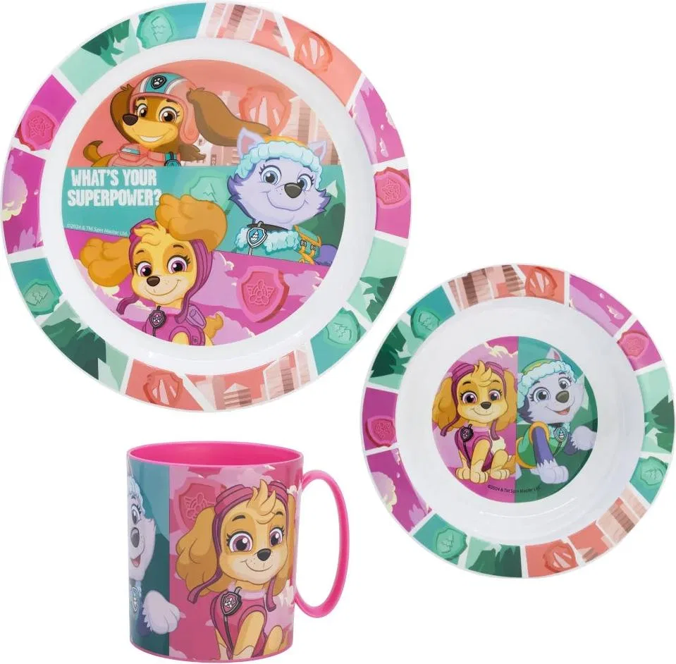 Детский набор посуды из 3 предметов Paw Patrol