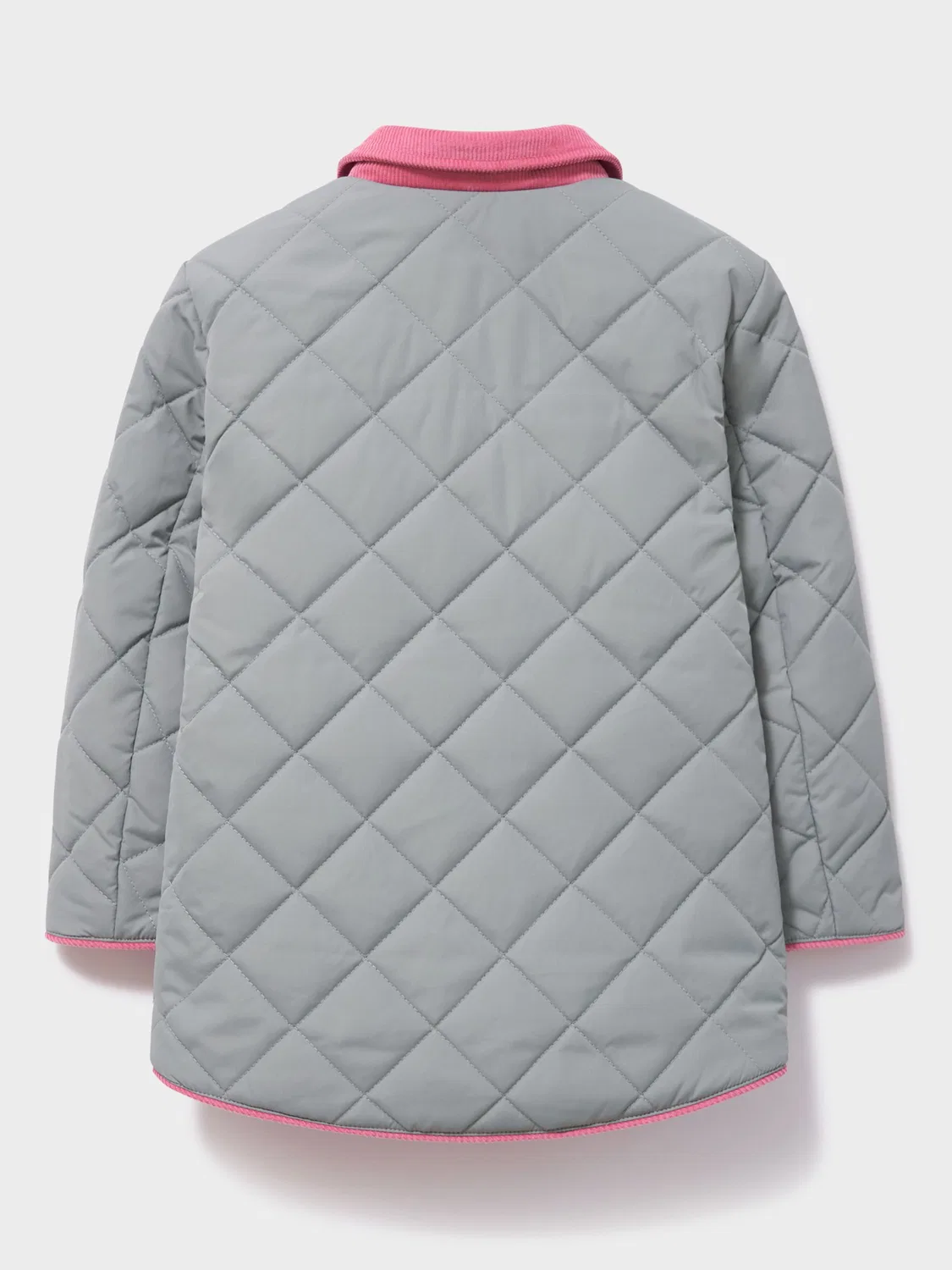 Куртка стеганая с вельветовым воротником, модель Diamond-Quilt Crew Clothing, зеленый — фото 2