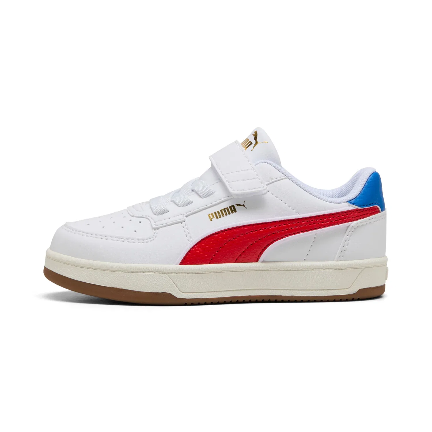 Детские кроссовки ретро-стиля Caven 2.0 PUMA, White/For All Time Red/Gum — фото 2