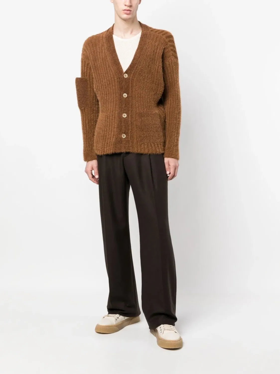Кардиган Neve с карманами на рукавах Jacquemus, восковой коричневый — фото 3