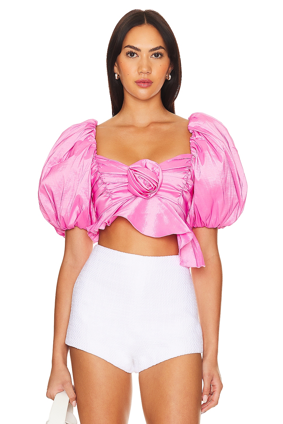 

Укороченная блузка джудит For Love & Lemons, розовый