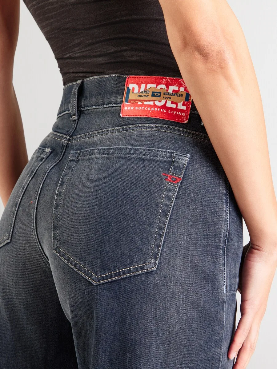 Джинсы DIESEL Wide leg Jeans '1978 D-AKEMI' темно-синего цвета — фото 3
