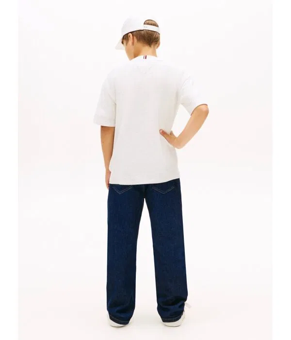 Детская футболка с круглым вырезом Regular Fit Tommy Hilfiger, Écru — фото 3