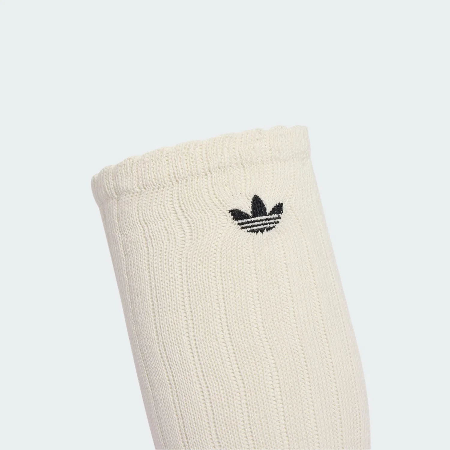 Высокие шерстяные носки Adidas Originals до колена, белые — фото 3