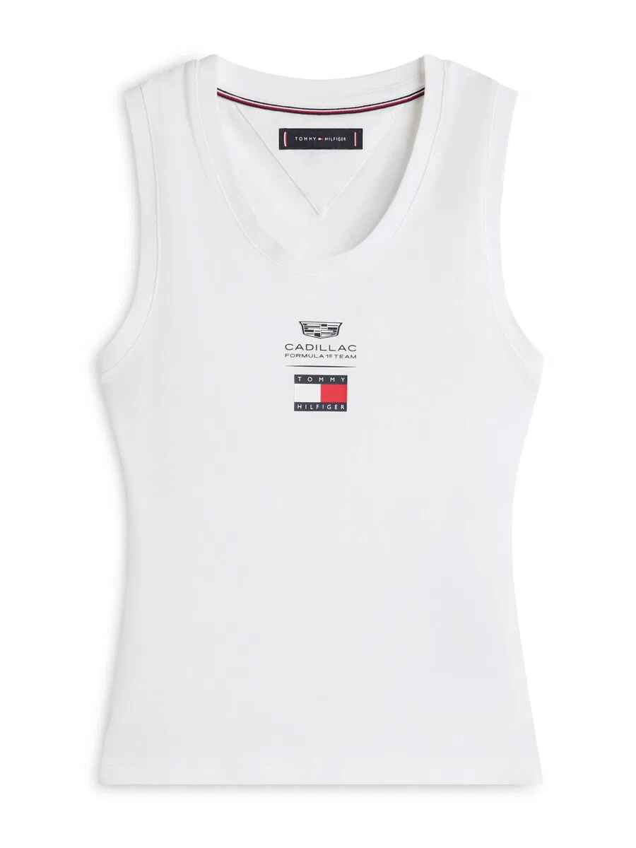 Топ TOMMY HILFIGER белого цвета