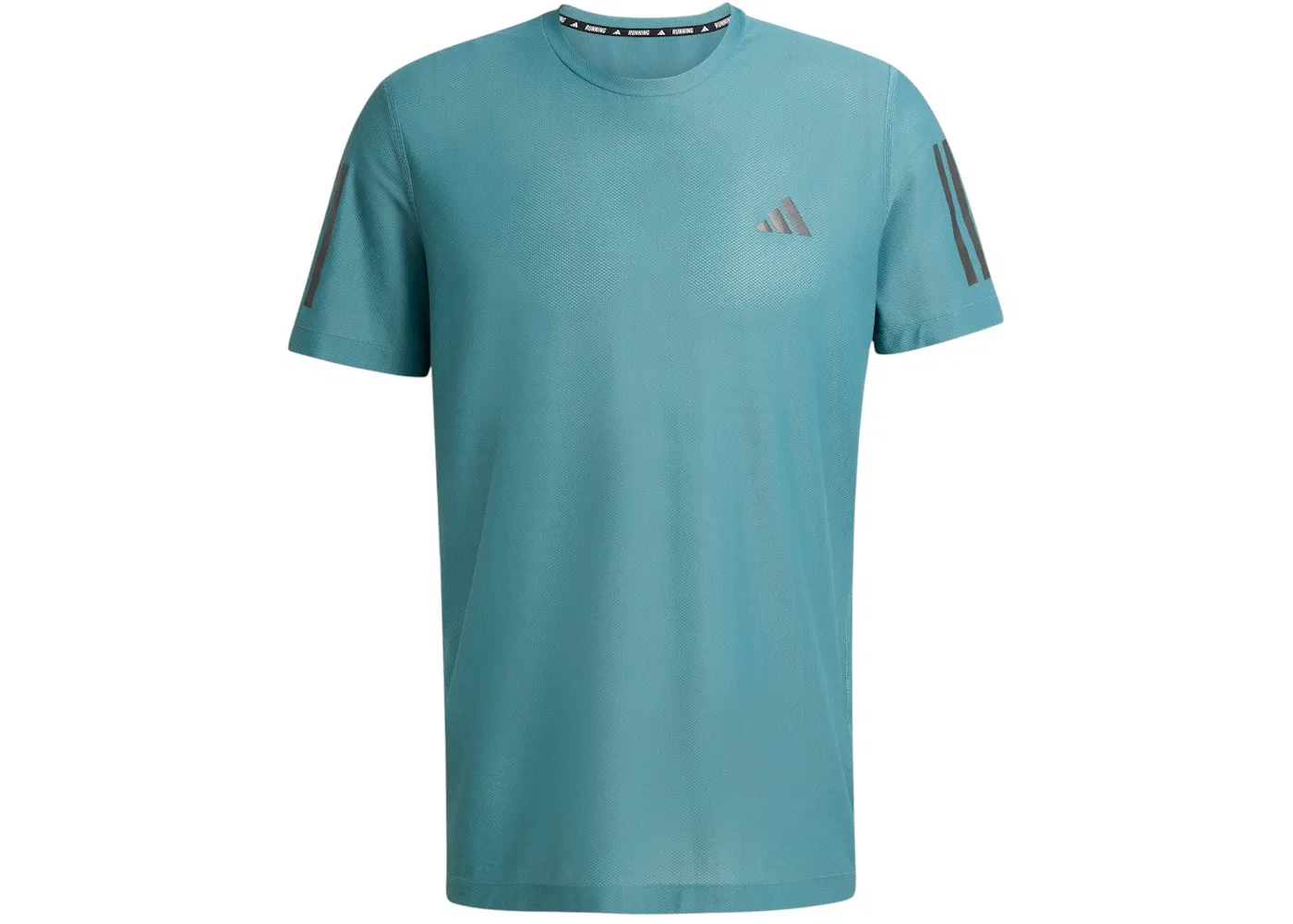 Мужская футболка с принтом Own The Run Tee Adidas, цвет Preloved Teal