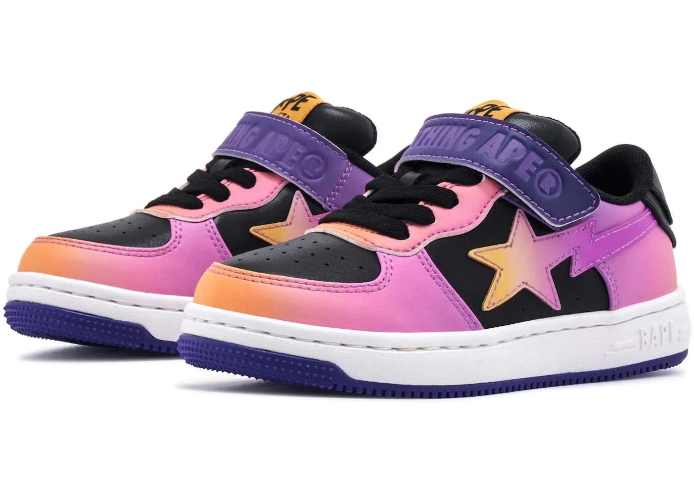 Детские кроссовки Lifestyle A Bathing Ape BAPE Sta BAPE, Purple/Black/Pink — фото 2