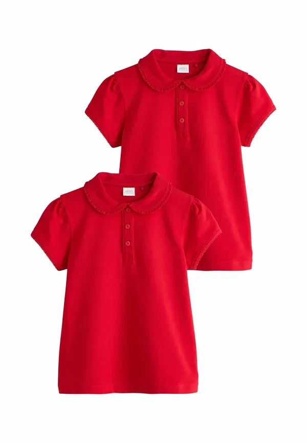 Комплект из 2 поло с бордюром 2 pack - polo shirt Next, red, красный