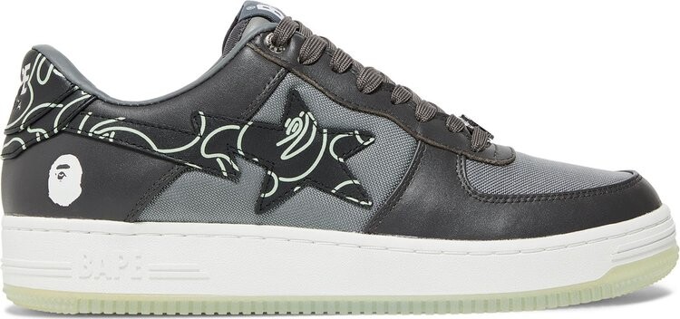 

Кроссовки Bapesta Text Code Camo - Charcoal, черный