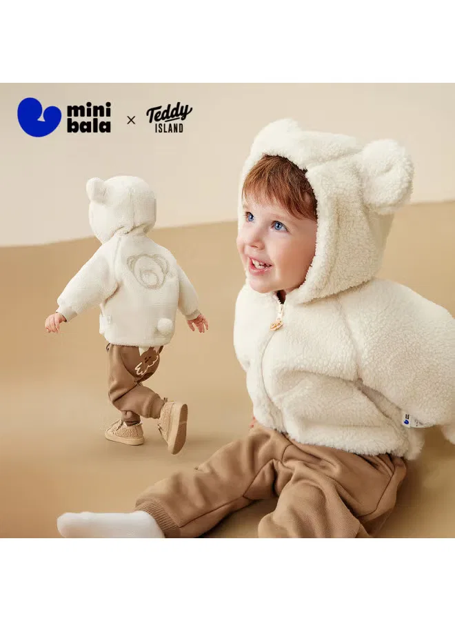 Пальто детское зимнее с медвежонком Minibala