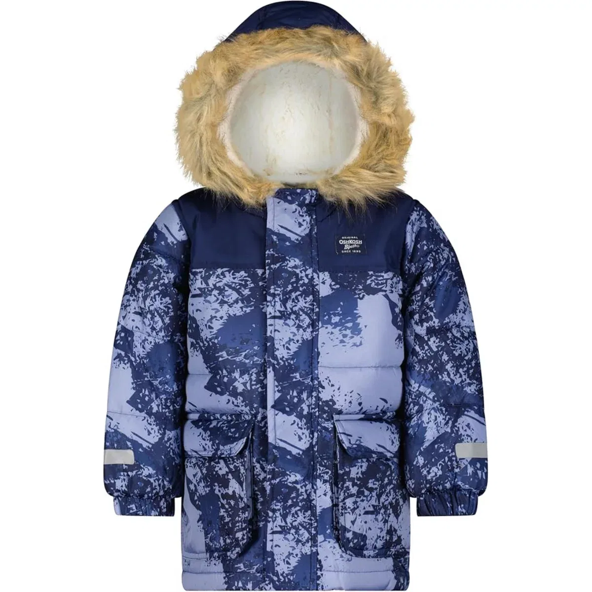 Детский комплект пуховика и полукомбинезона Heavyweight Coat and Snowbib Snowsuit Set OshKosh B'gosh, Blue — фото 2
