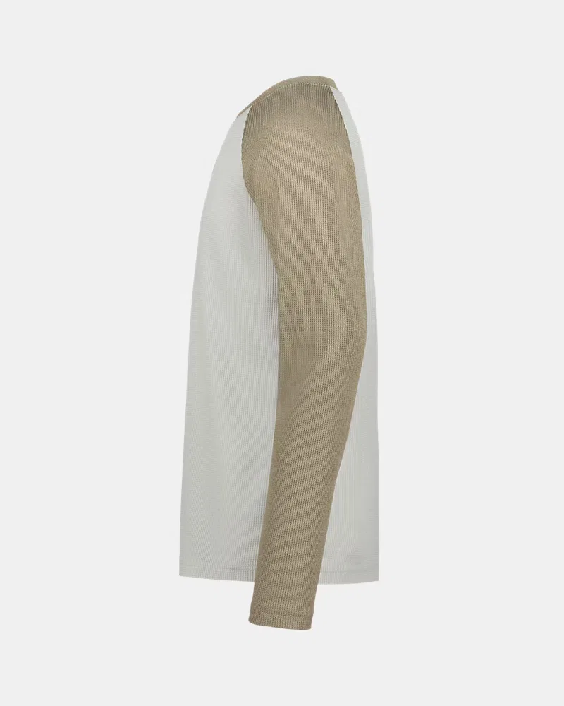 Футболка с длинным рукавом термо с регланом UA Thermal Raglan UnderArmour, Summit White/White — фото 4