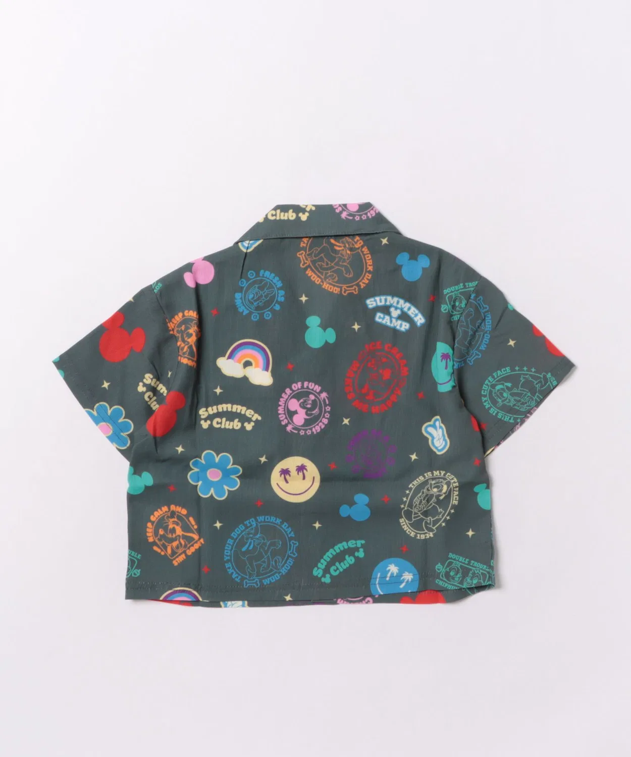 Детская рубашка с принтом, модель DIS-リゾート総柄SH1600K Disney, Dark Black — фото 3