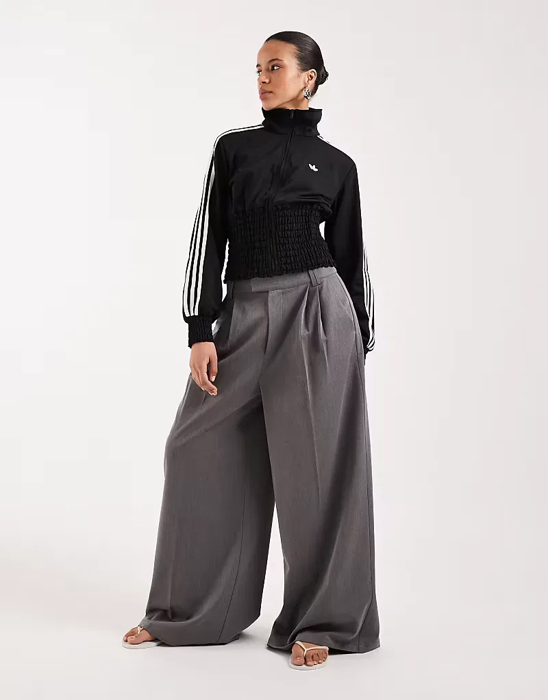 Спортивная куртка Adidas Originals Firebird с присборенной резинкой, черный — фото 2