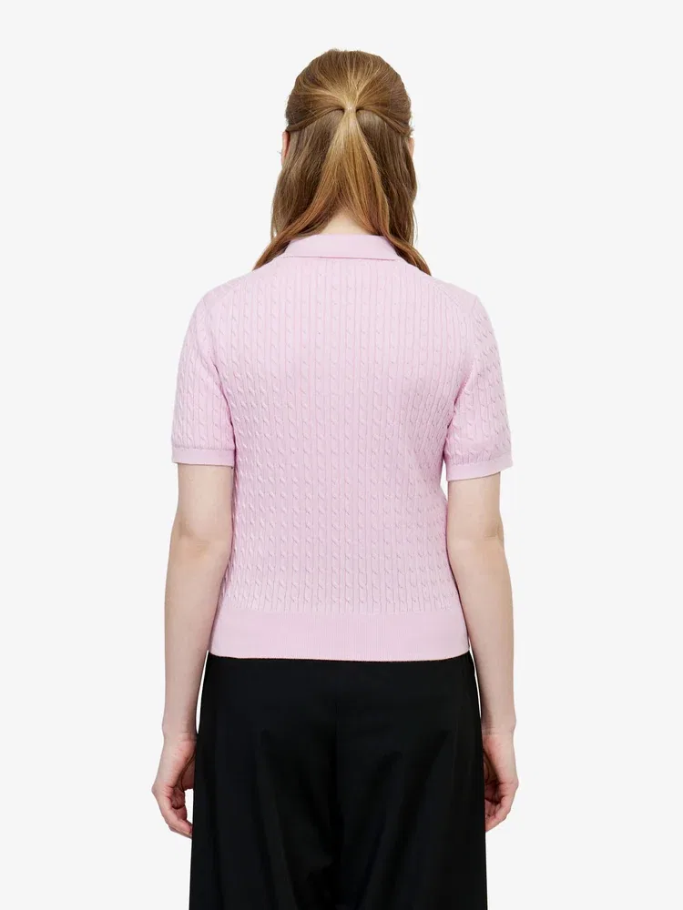 Свитер Polo LACOSTE Pink кабельной вязки — фото 3