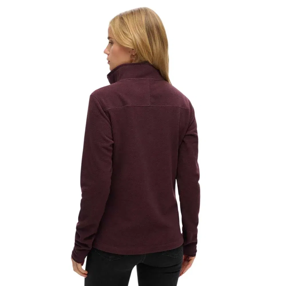 Худи Superdry Polar Fleece half zip, фиолетовый — фото 2