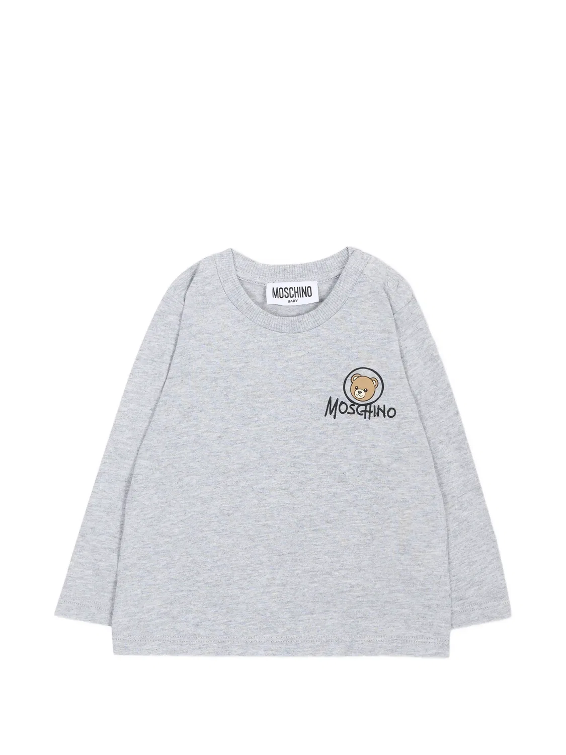 Лонгслив с логотипом Moschino Kids, серый