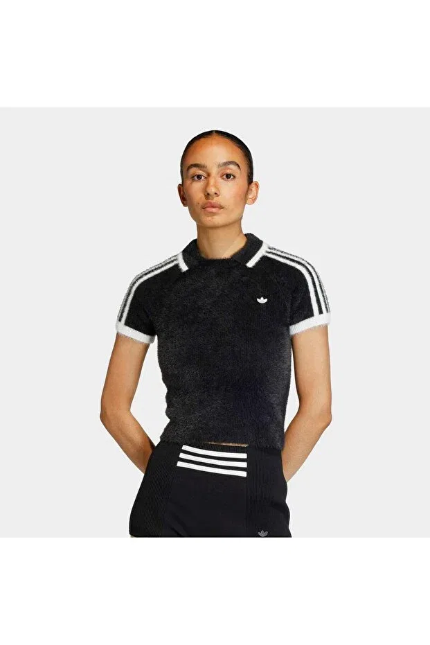 Женская футболка-поло с коротким рукавом Adidas, Black