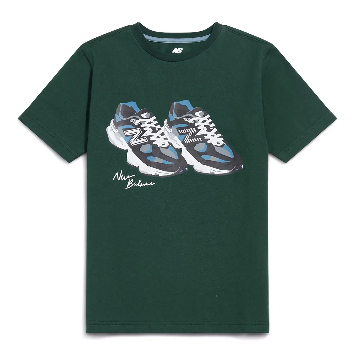 Детская футболка с коротким рукавом с логотипом 9060 New Balance, Nordic Green