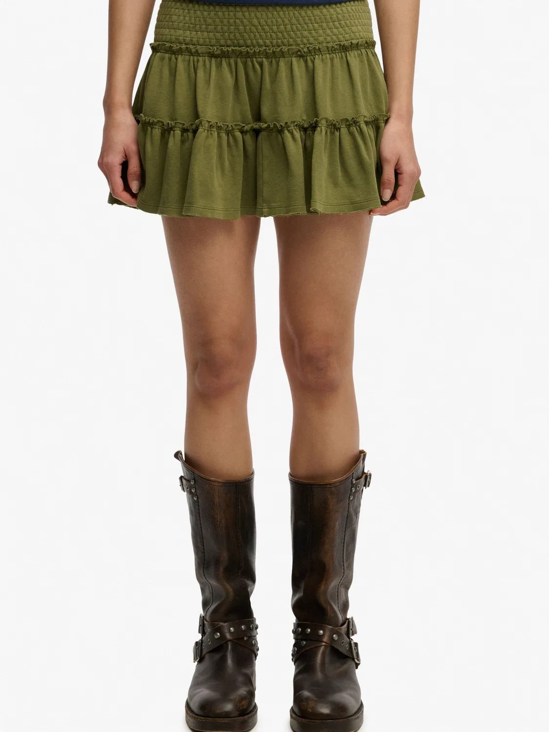 Юбка мини многоярусная Superdry Green — фото 4
