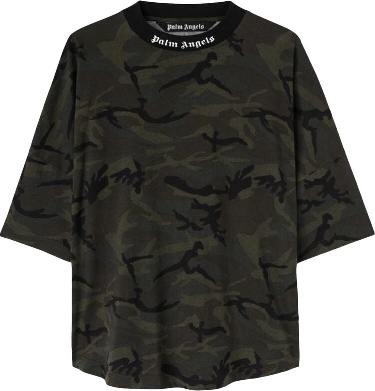 

Футболка Palm Angels Camo Classic Logo Over Tee 'Military Brown', коричневый