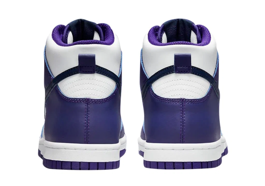 Детские кроссовки для мальчиков Nike Dunk Hi, Navy Blue Purple — фото 4