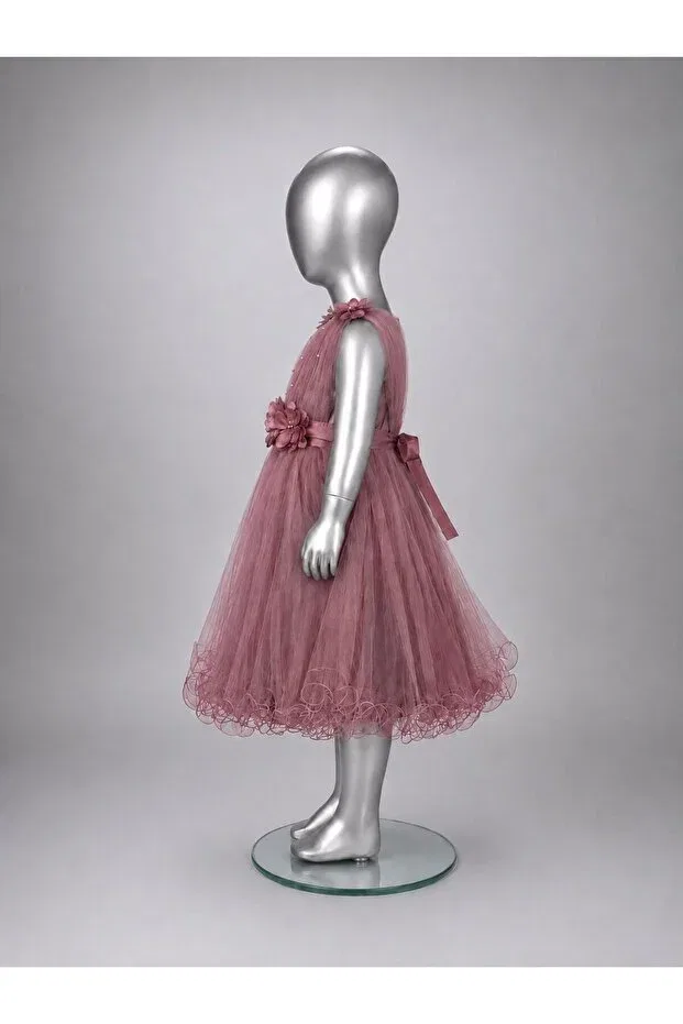 Детское платье для девочек с длинным рукавом Jannock, Dried Rose — фото 2